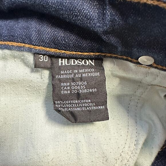 Hudson Byron Dark Wash 5 Pocket Jeans Mens Size 30 X 32 Straight Leg - Picture 5 of 5